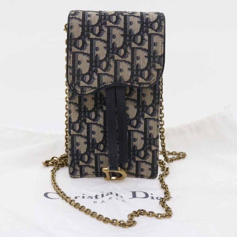 Navy Canvas Dior Cosmetic Pouch