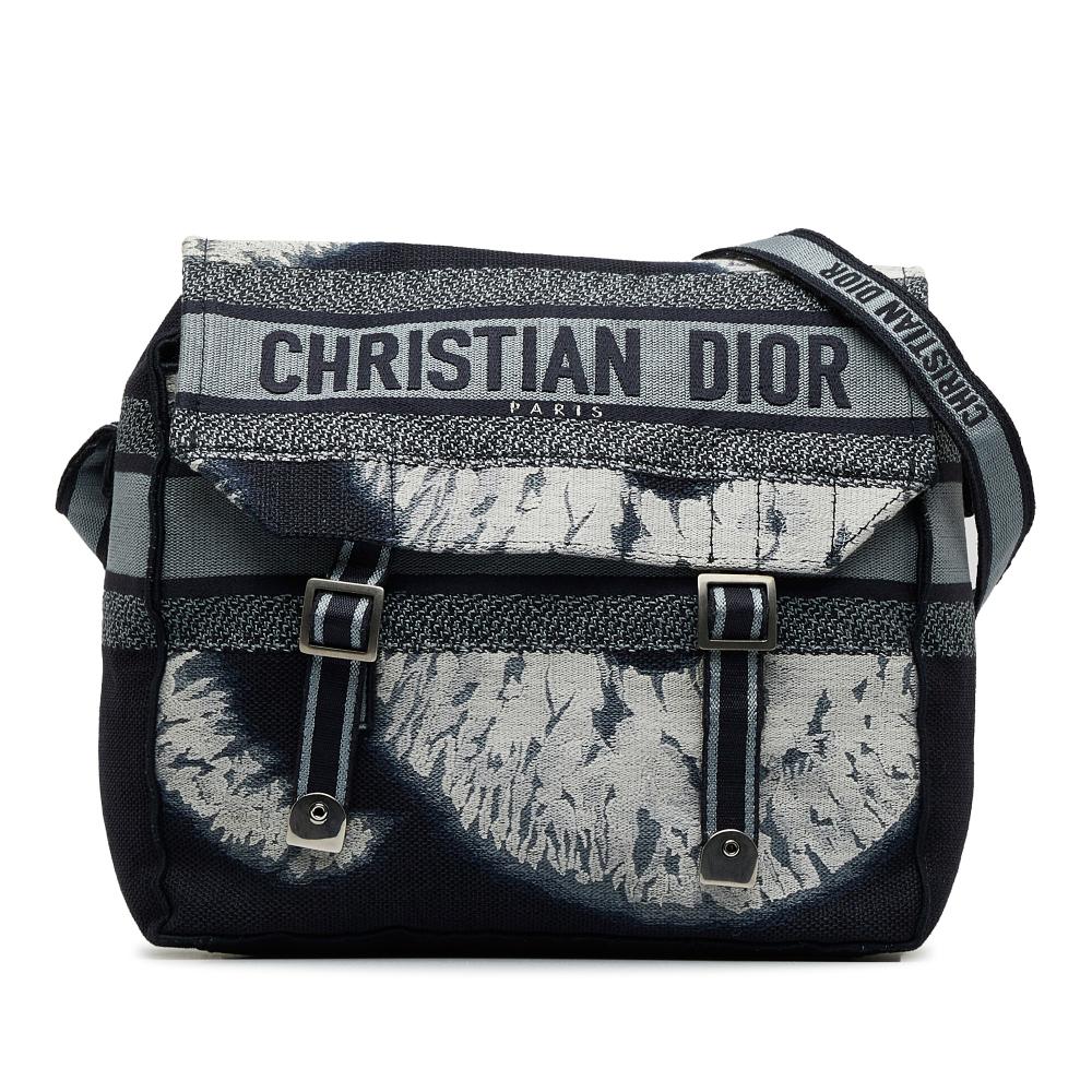 Navy Canvas Dior Crossbody Bag