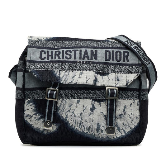 Navy Canvas Dior Crossbody Bag