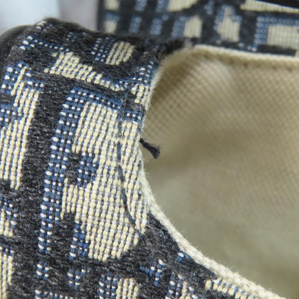 Navy Canvas Dior Saddle Bag