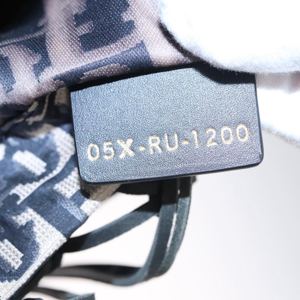 Navy Canvas Dior Shoulder Bag