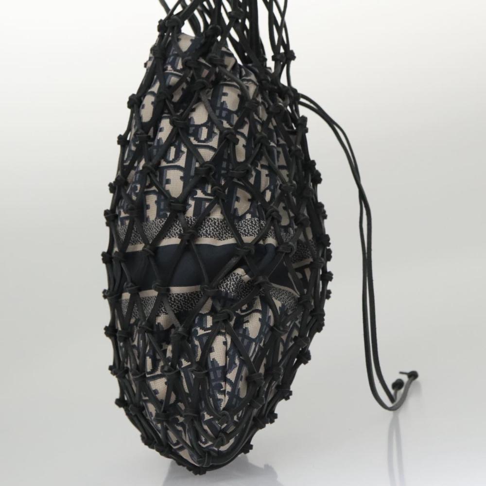 Navy Canvas Dior Shoulder Bag