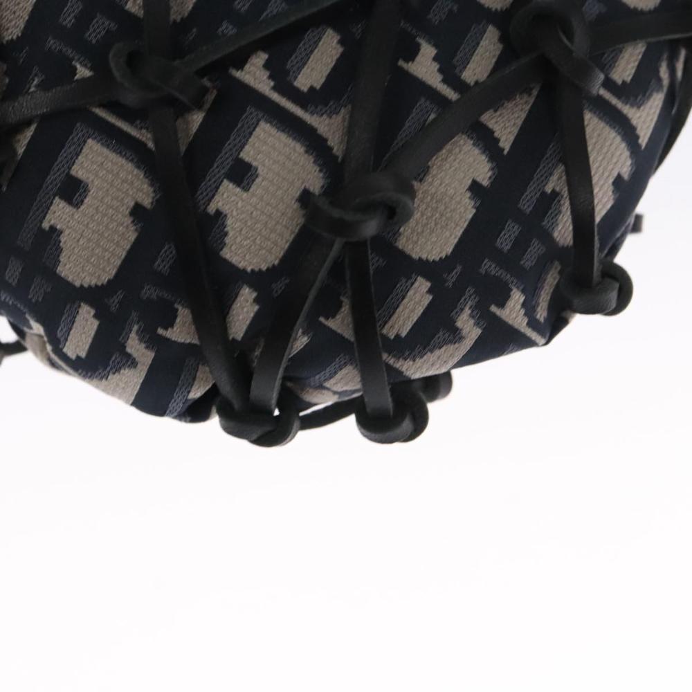 Navy Canvas Dior Shoulder Bag