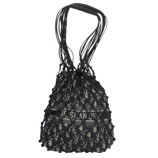 Navy Canvas Dior Shoulder Bag