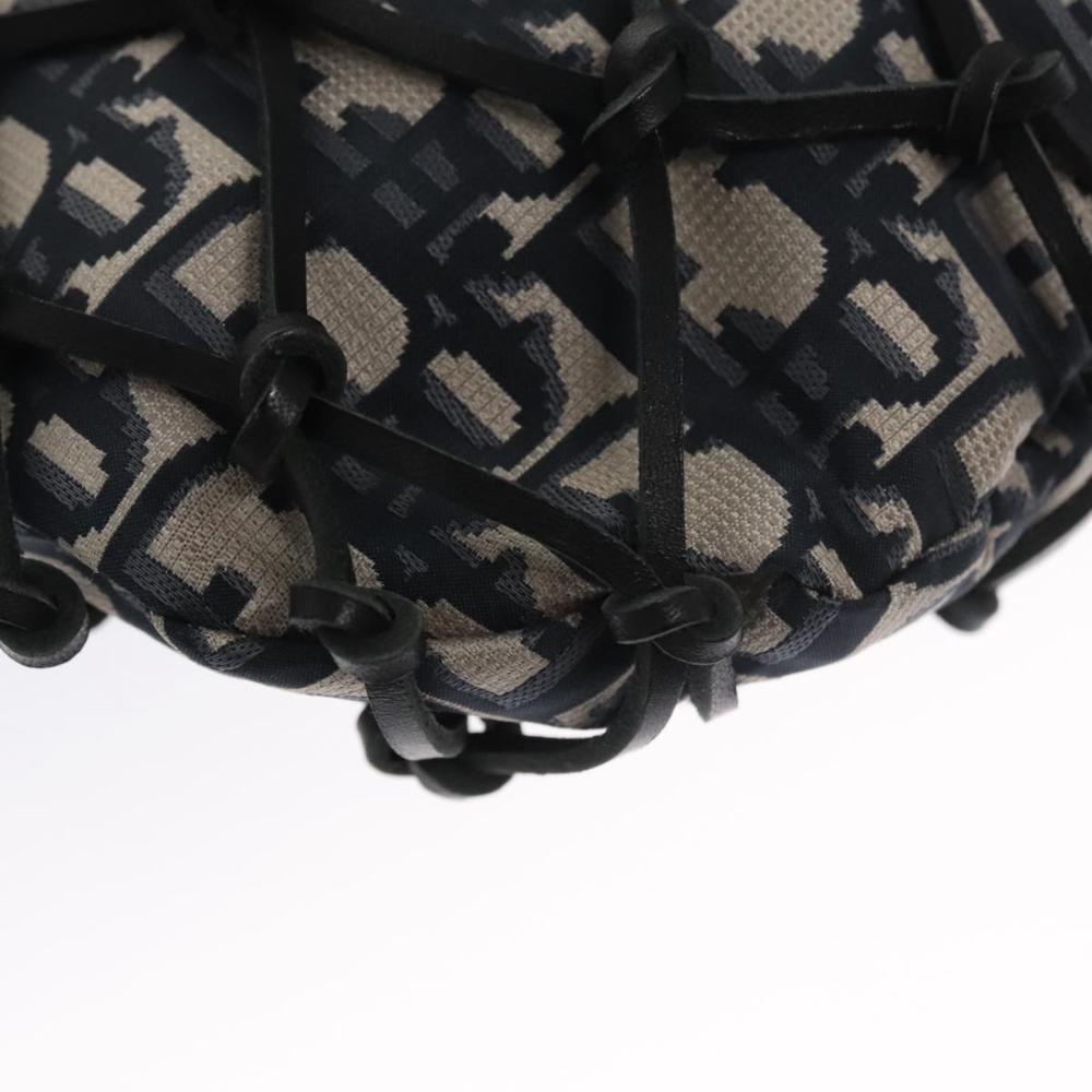 Navy Canvas Dior Shoulder Bag