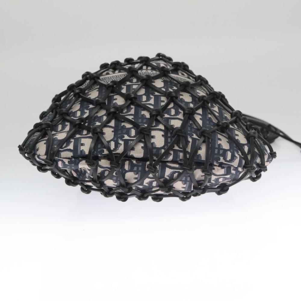 Navy Canvas Dior Shoulder Bag