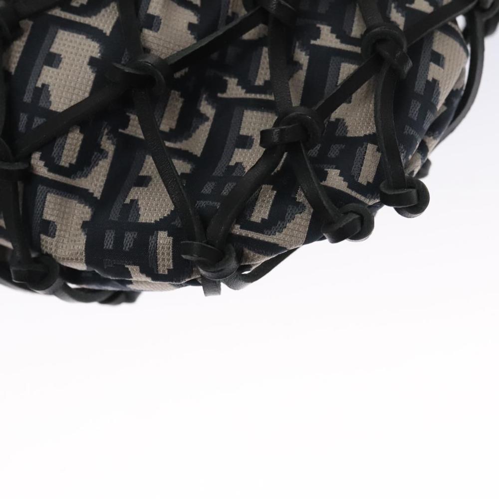 Navy Canvas Dior Shoulder Bag