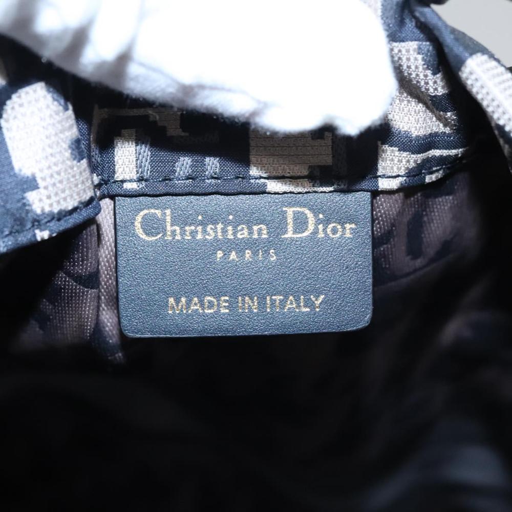 Navy Canvas Dior Shoulder Bag