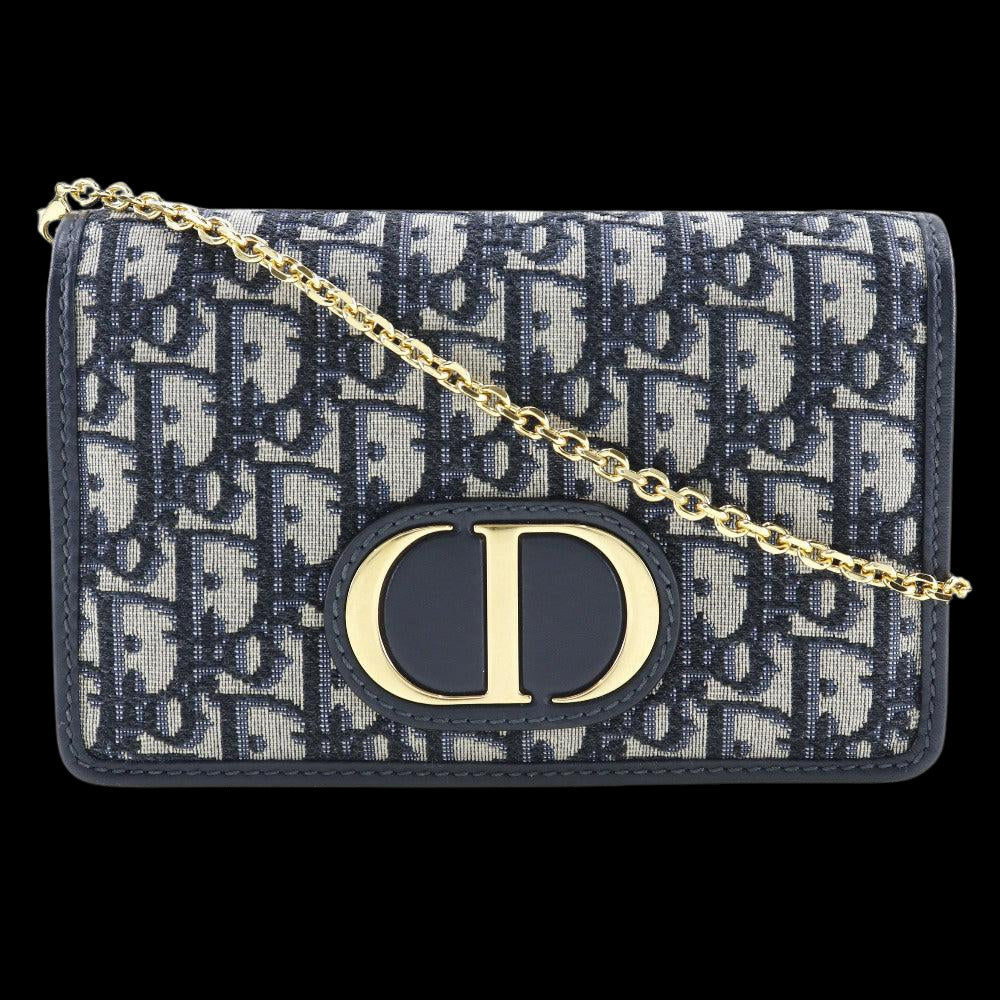 Navy Canvas Dior Trotter Crossbody Bag