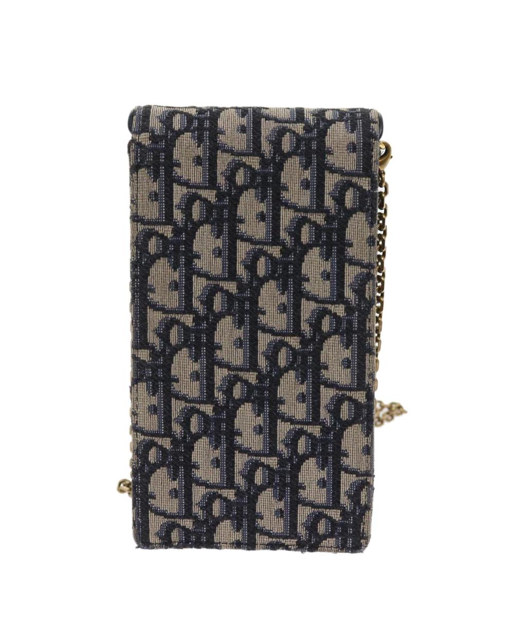 Navy Canvas Dior Trotter Crossbody Bag