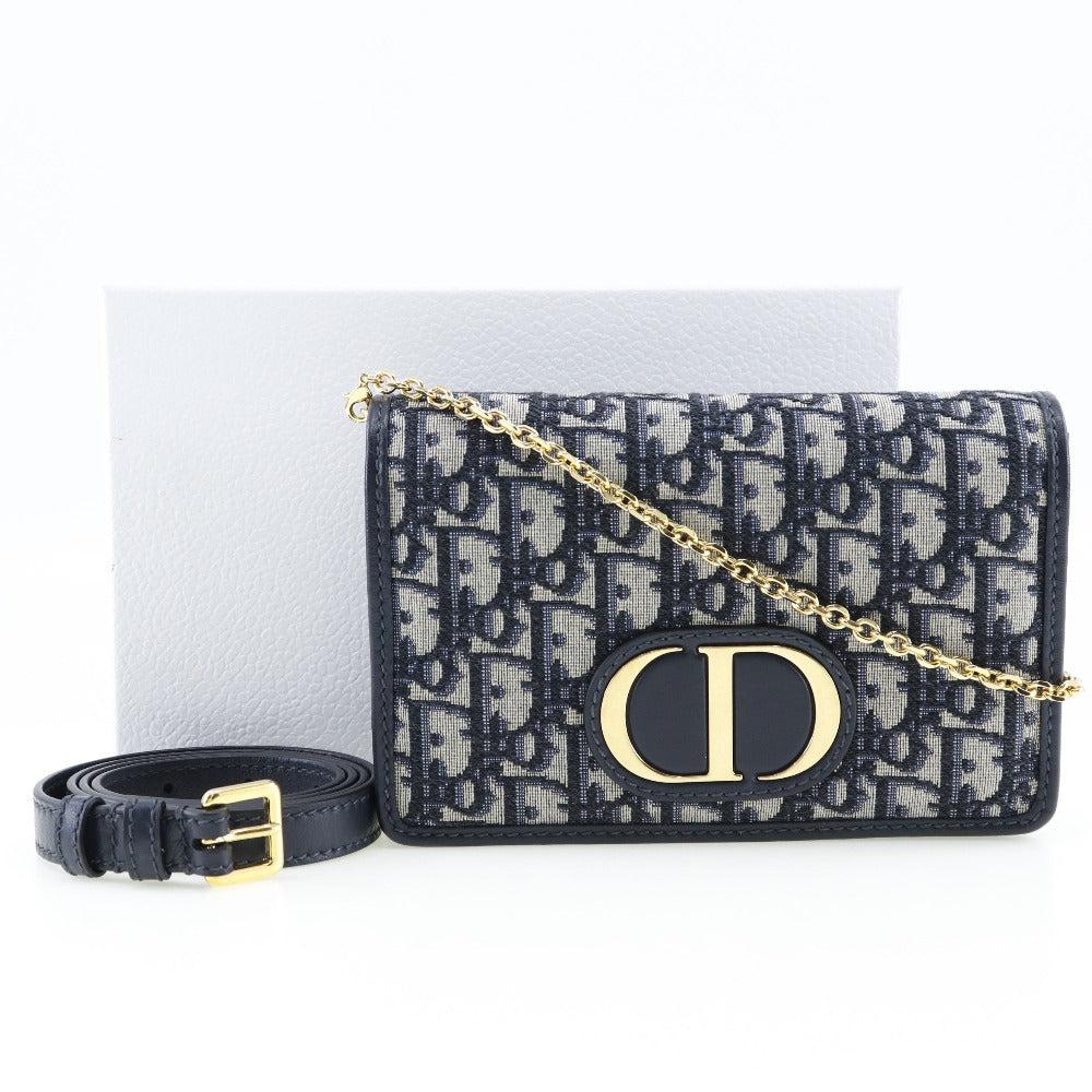 Navy Canvas Dior Trotter Crossbody Bag