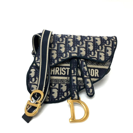 Navy Fabric Dior Cosmetic Pouch