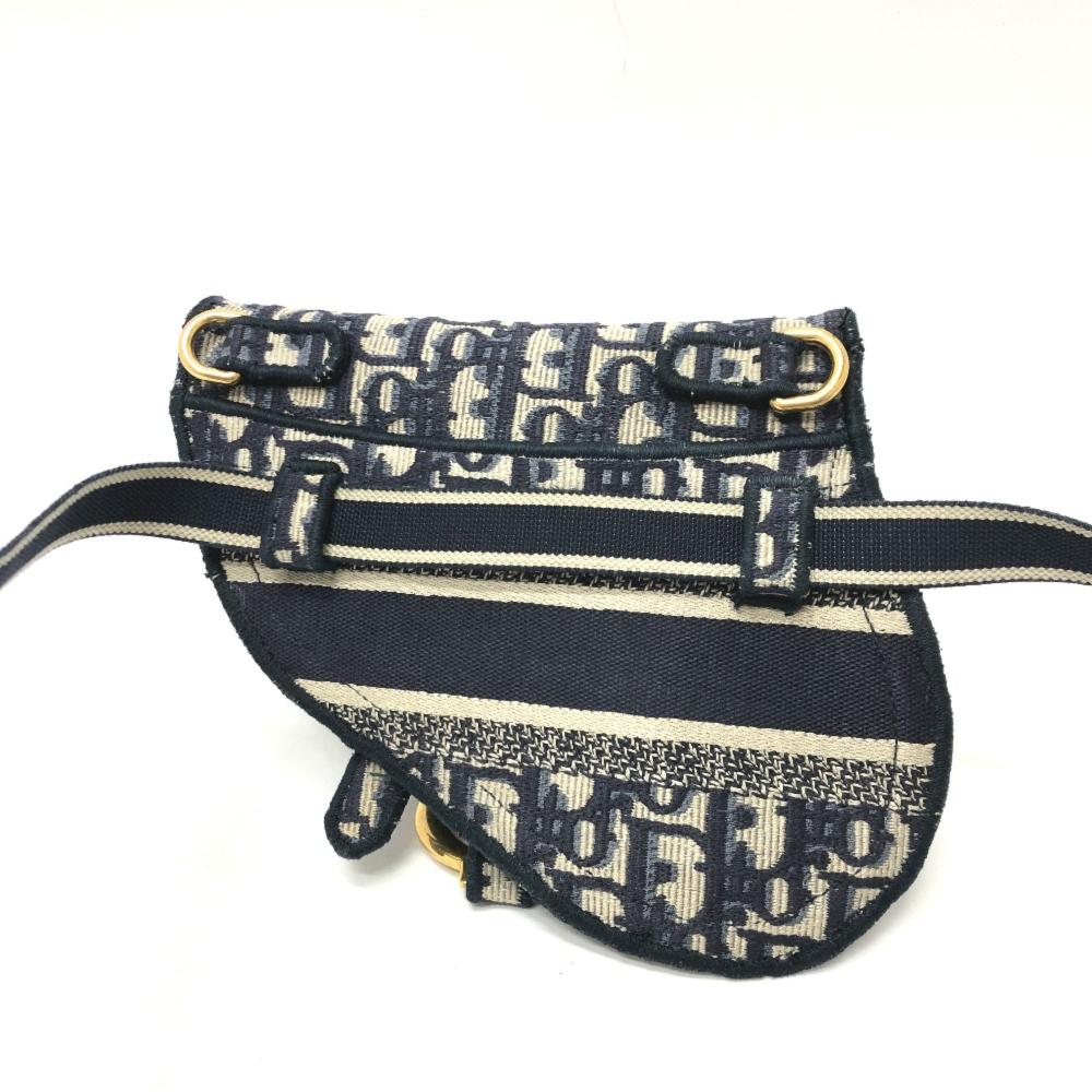 Navy Fabric Dior Cosmetic Pouch