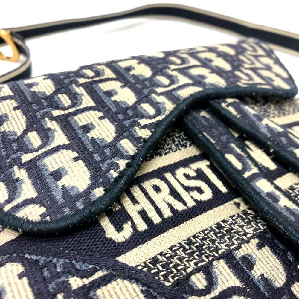 Navy Fabric Dior Cosmetic Pouch