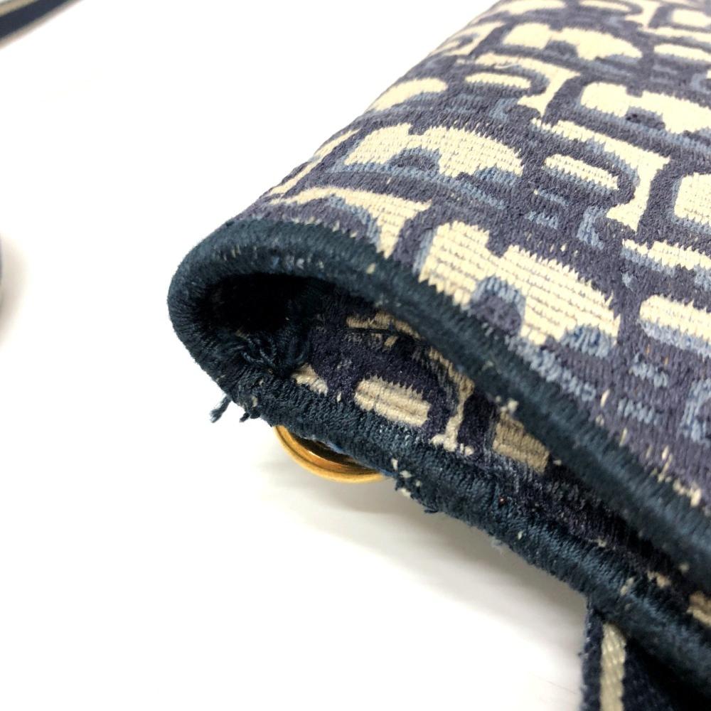 Navy Fabric Dior Cosmetic Pouch