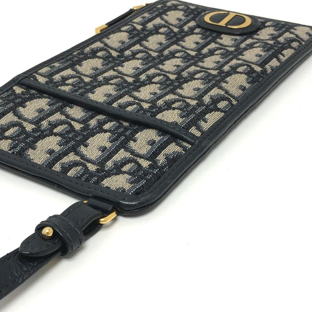 Navy Fabric Dior Saddle Bag