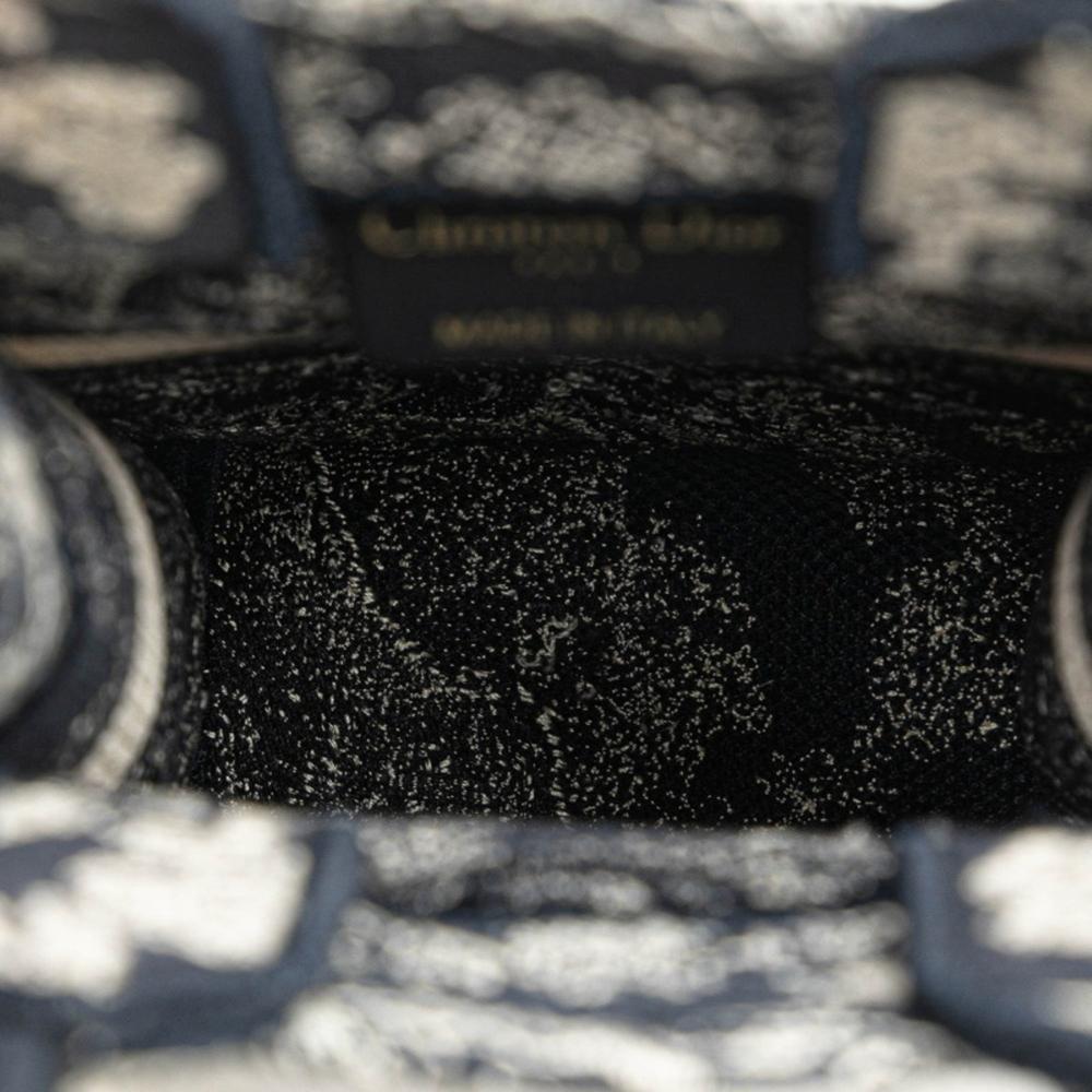 Navy Fabric Dior Shoulder Bag