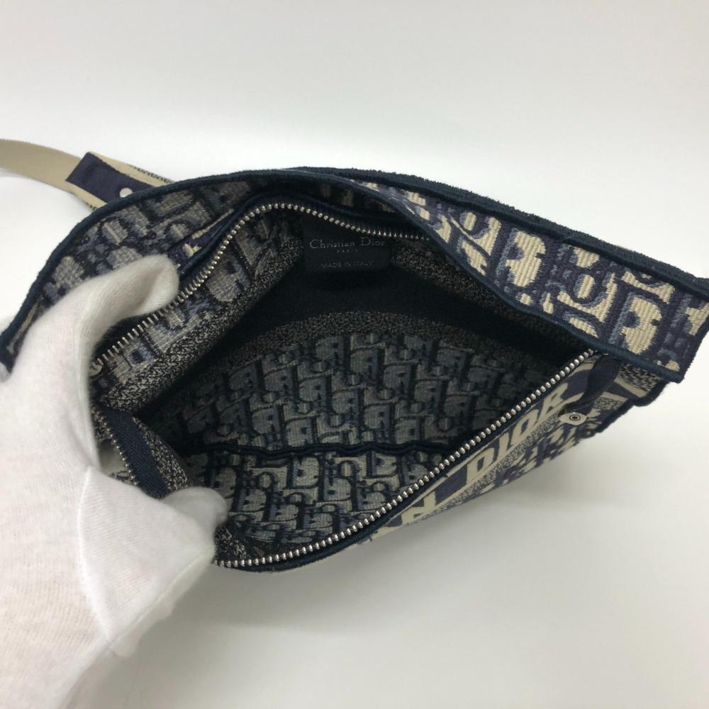 Navy Fabric Dior Travel Bag