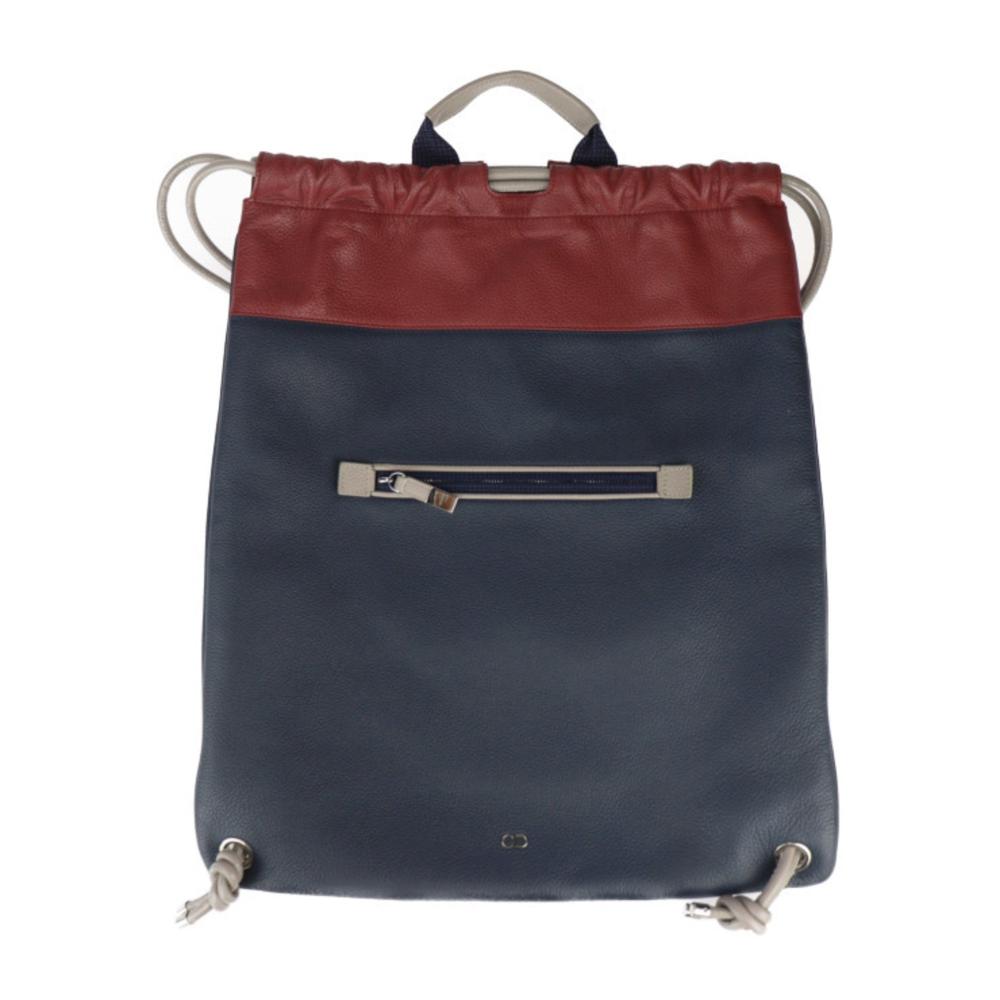 Navy Leather Dior Backpack