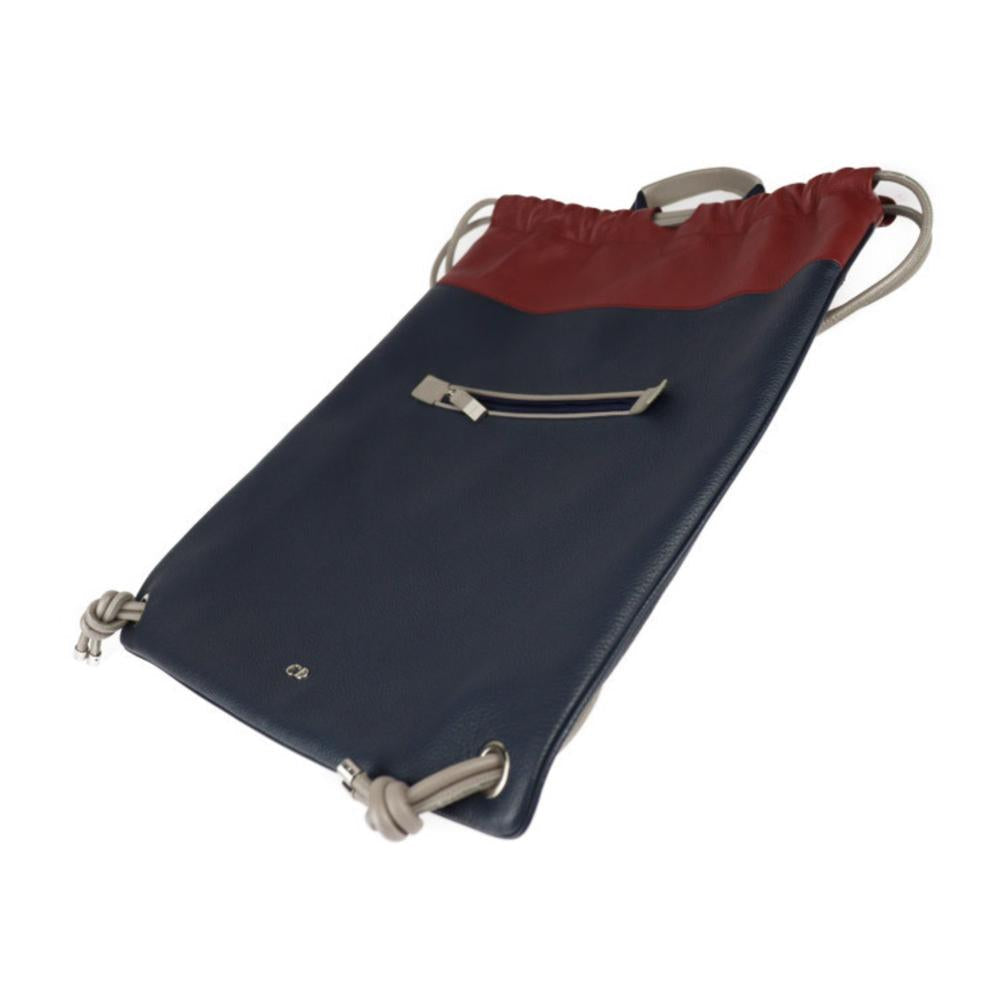 Navy Leather Dior Backpack