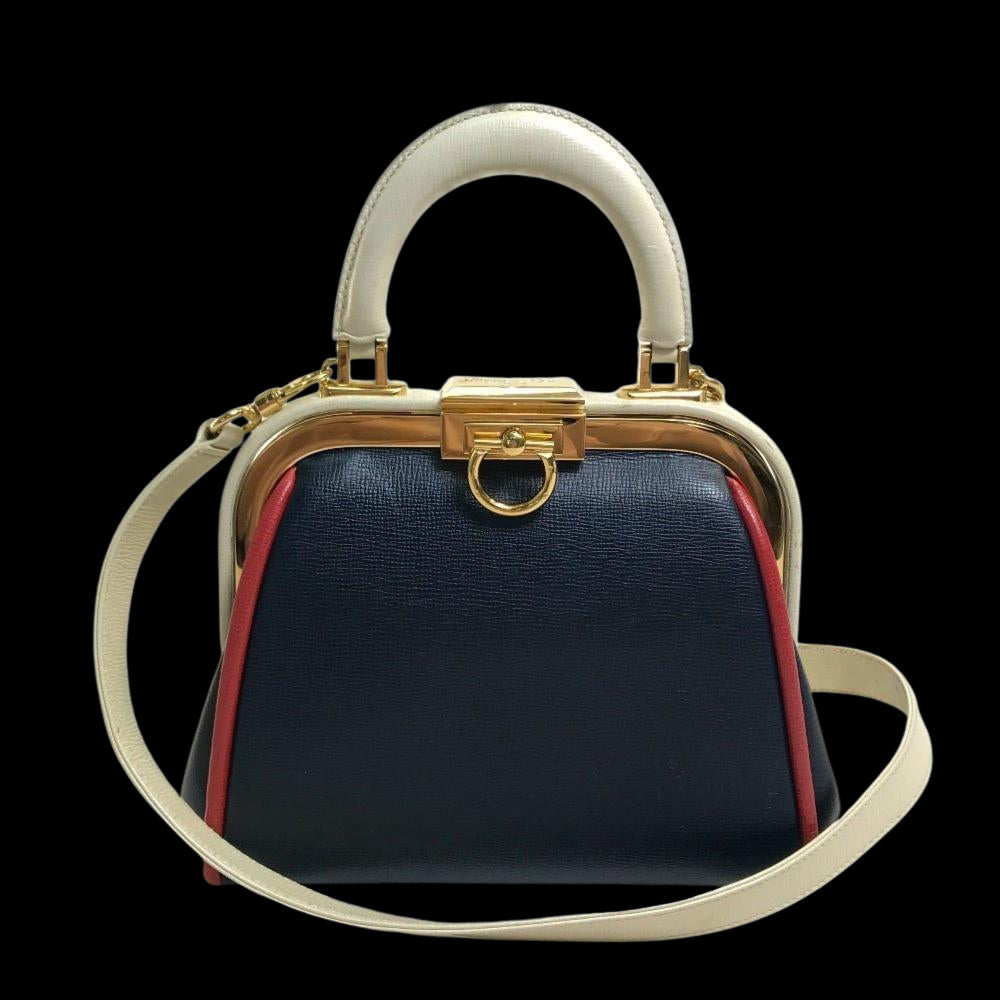 Navy Leather Dior Handbag
