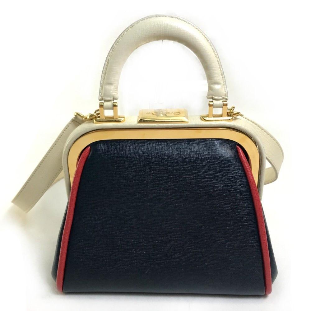 Navy Leather Dior Handbag