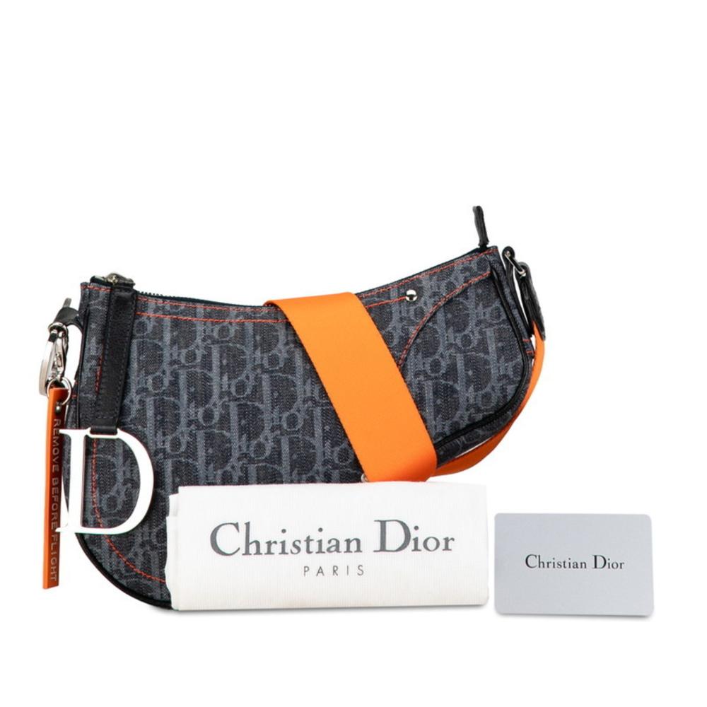 Orange Canvas Dior Saddle Bag