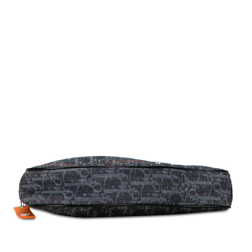 Orange Canvas Dior Saddle Bag