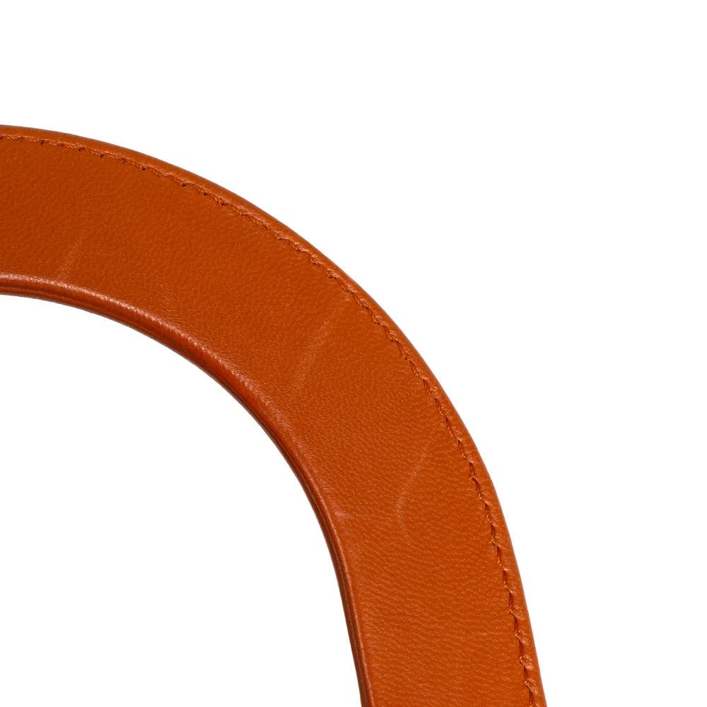 Orange Leather Dior Lady Dior