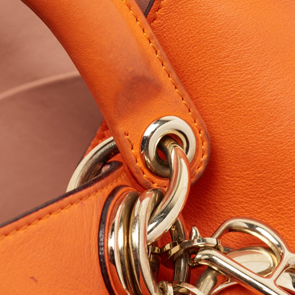 Orange Leather Dior Handbag