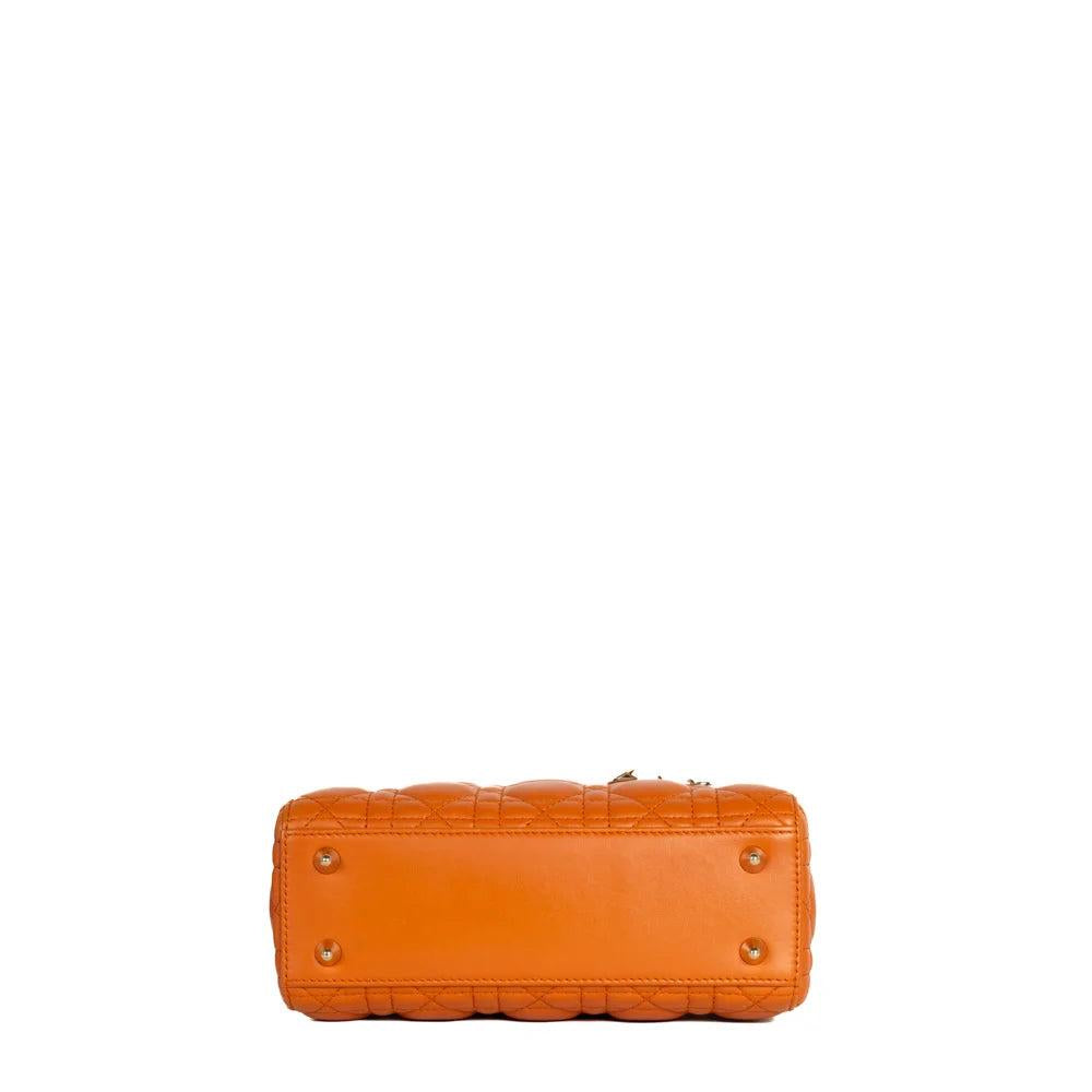 Orange Leather Dior Lady Dior