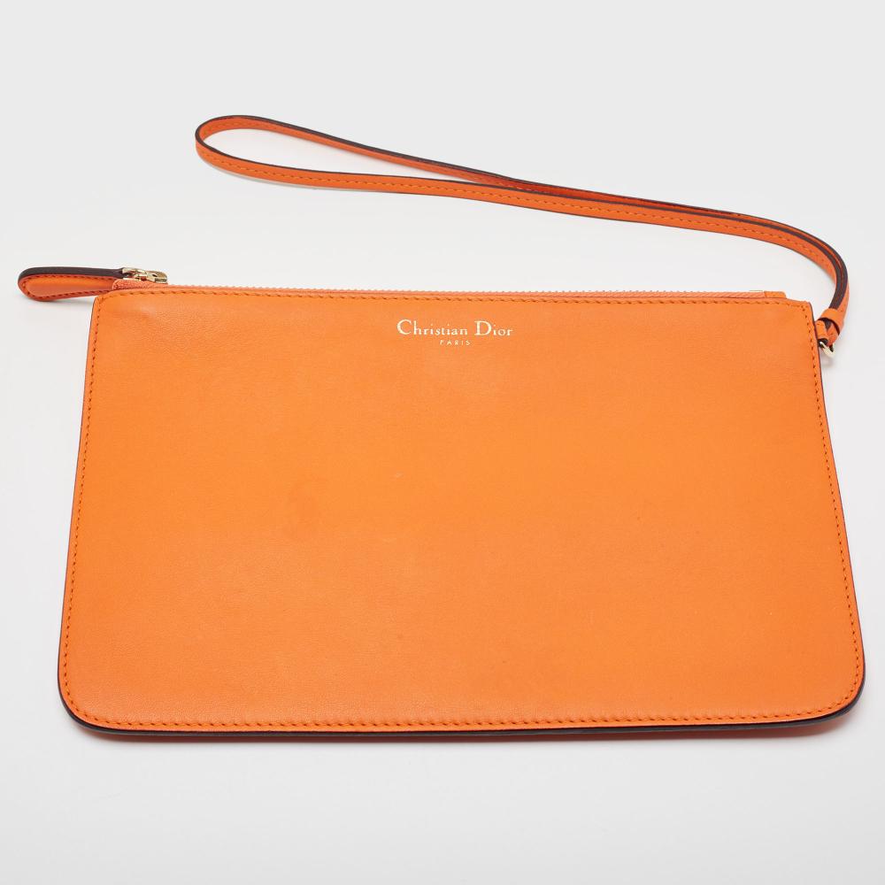 Orange Leather Dior Handbag