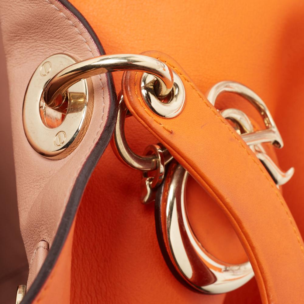 Orange Leather Dior Handbag