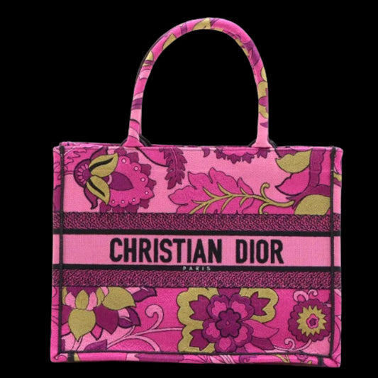 Pink Canvas Dior Handbag
