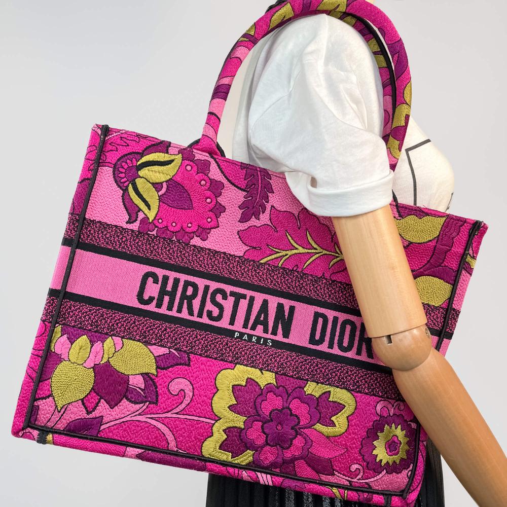 Pink Canvas Dior Handbag