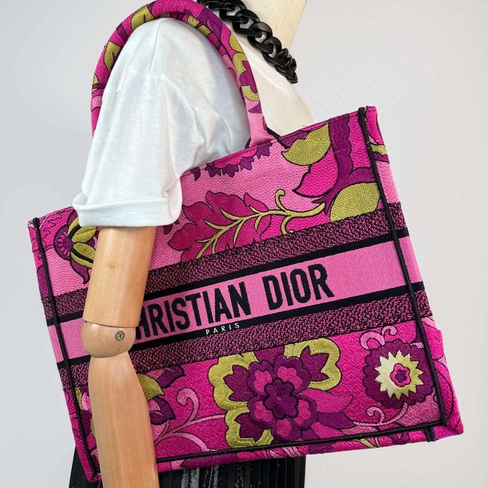 Pink Canvas Dior Handbag