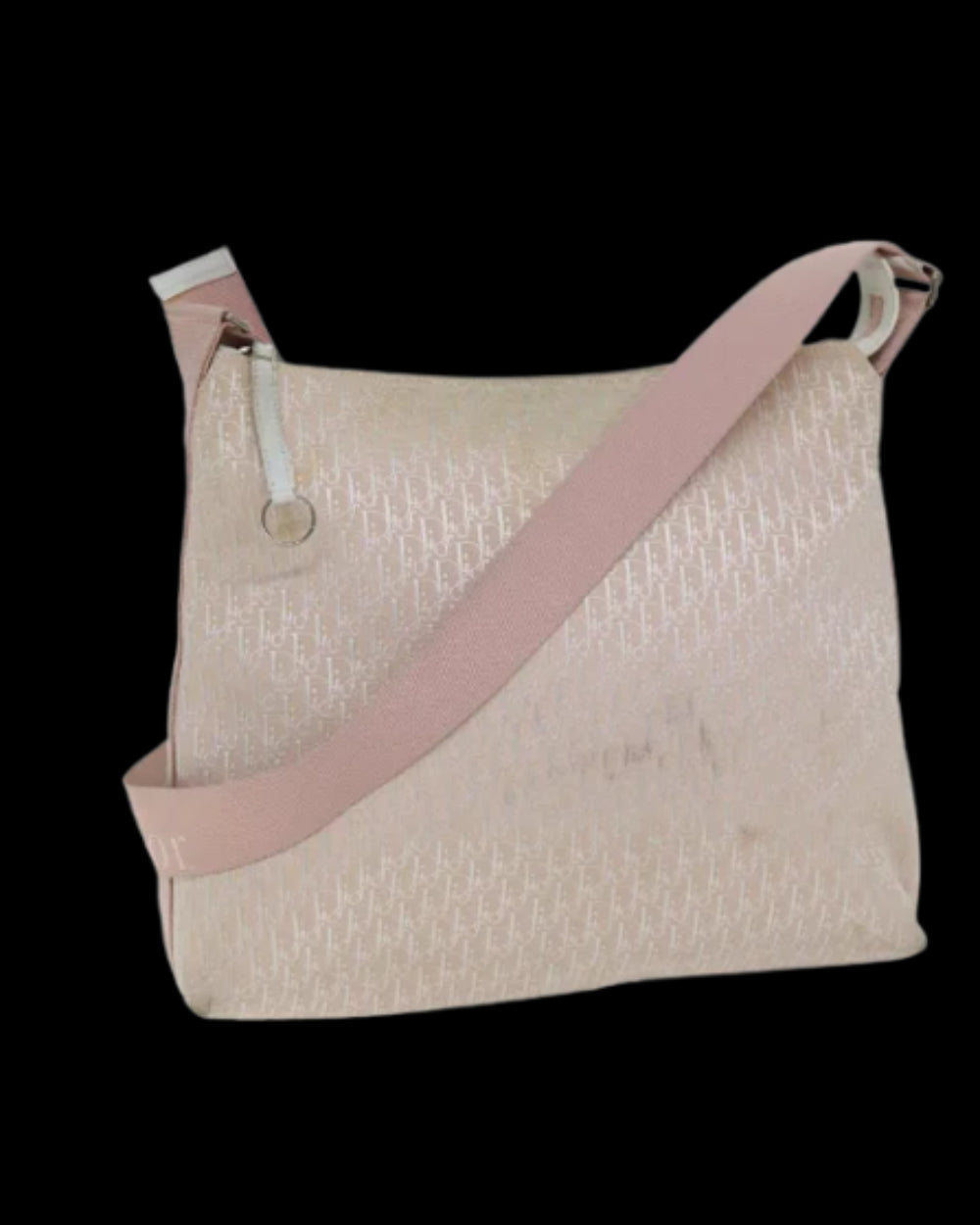Pink Canvas Dior Shoulder Bag