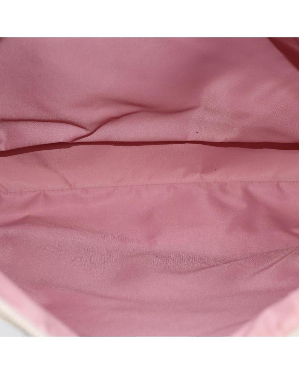 Pink Canvas Dior Shoulder Bag