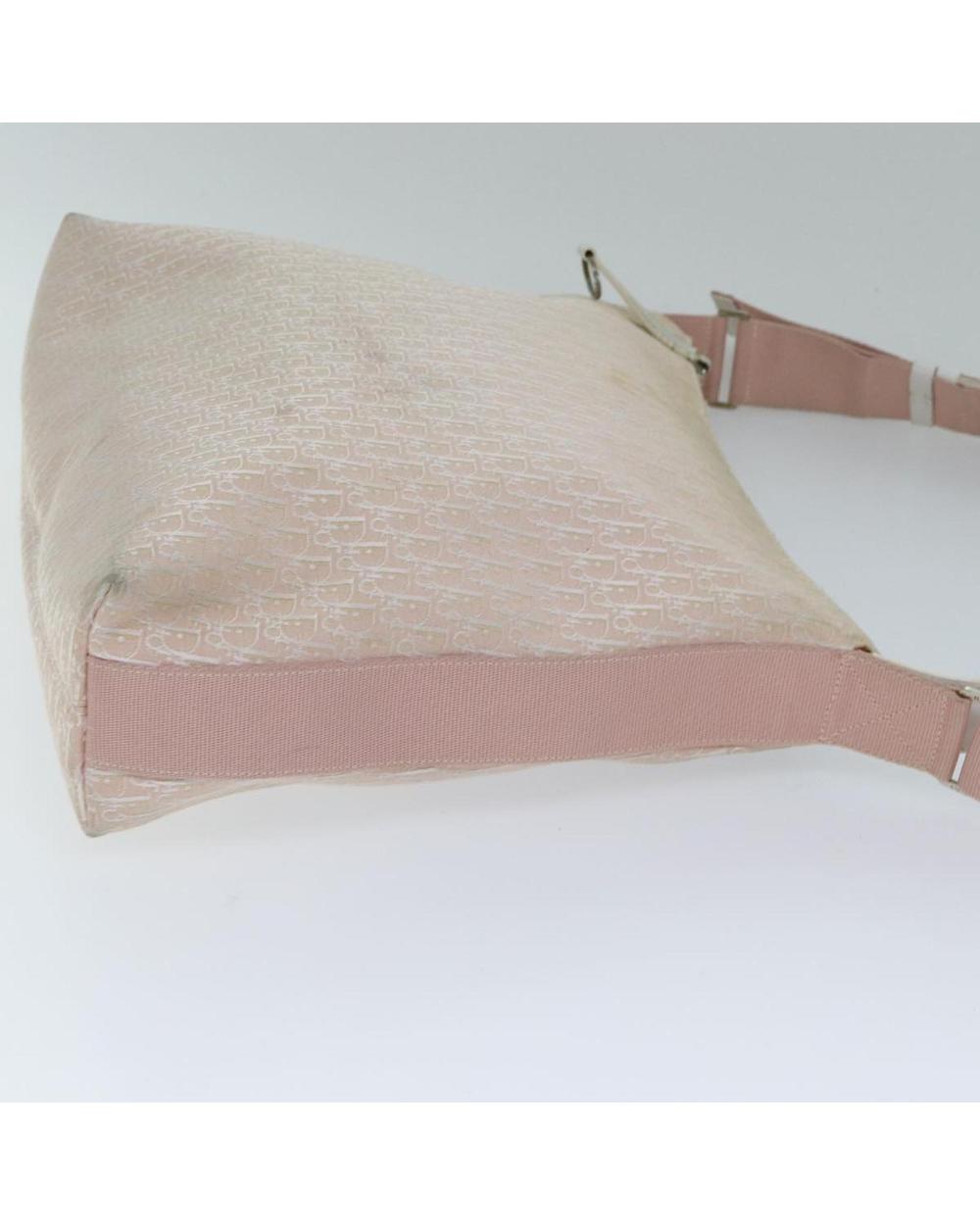 Pink Canvas Dior Shoulder Bag