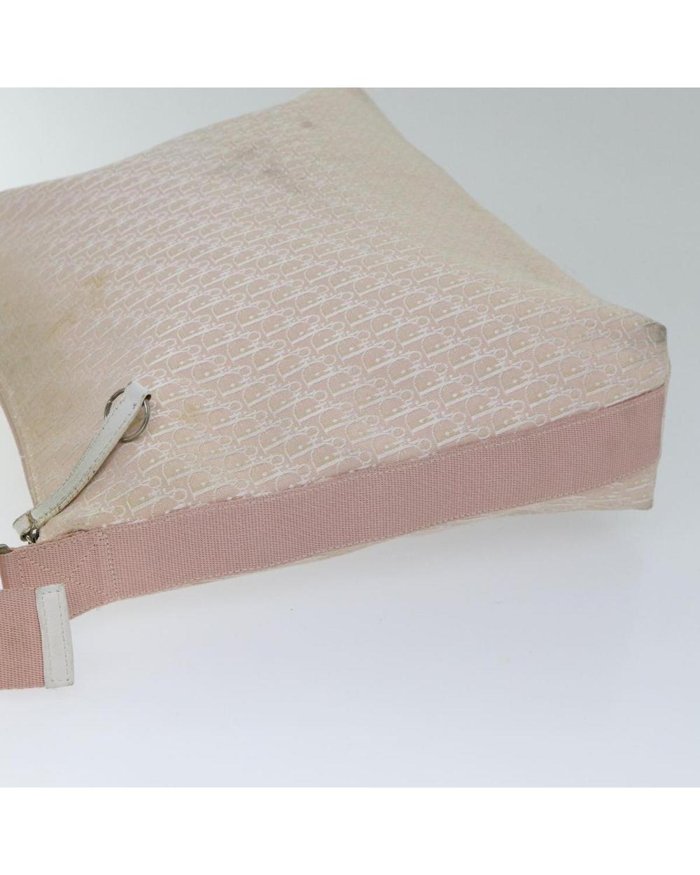 Pink Canvas Dior Shoulder Bag