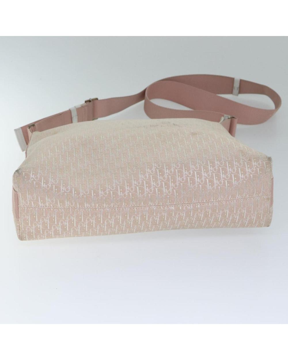 Pink Canvas Dior Shoulder Bag