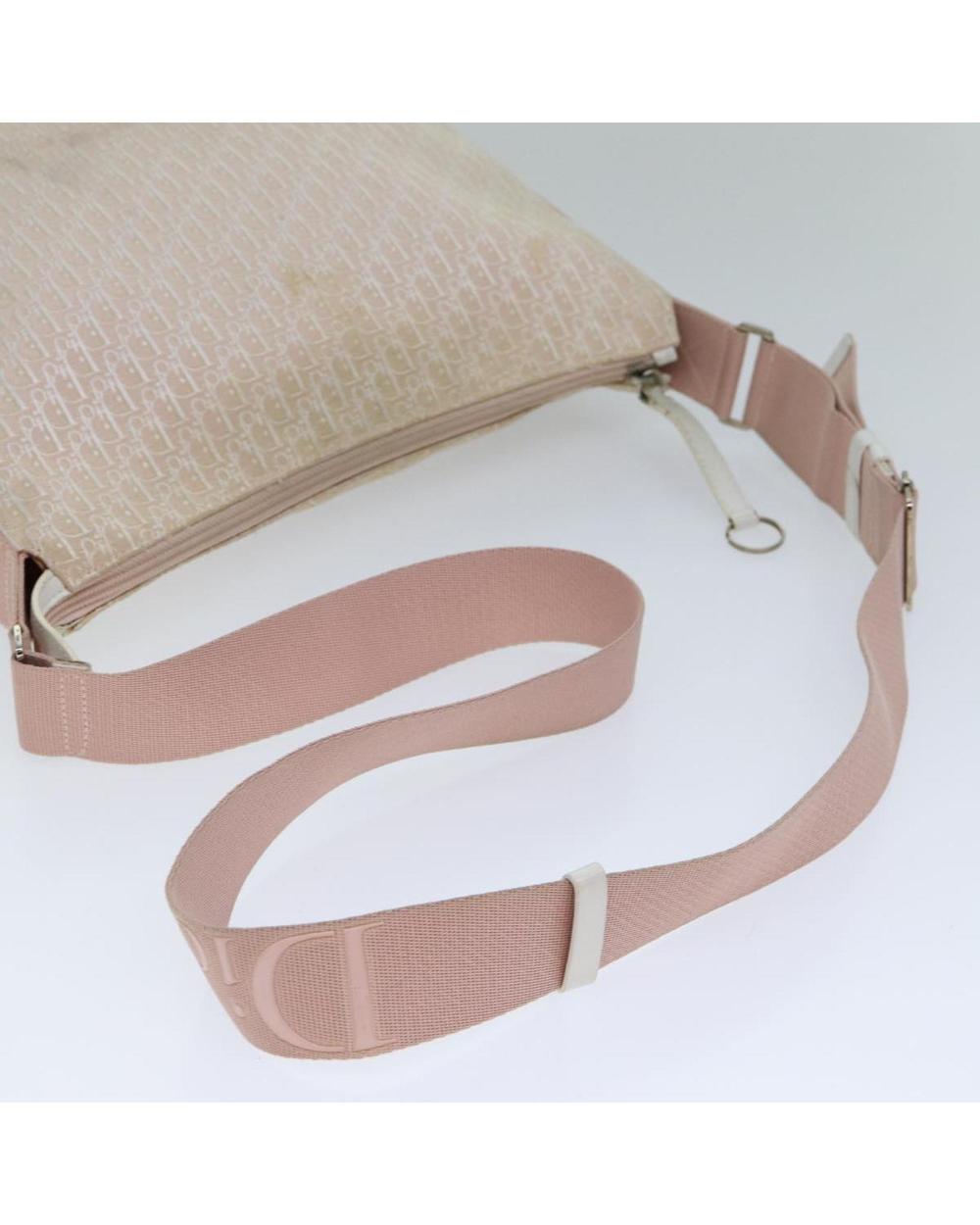 Pink Canvas Dior Shoulder Bag