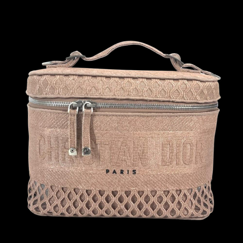 Pink Fabric Dior Saddle Bag