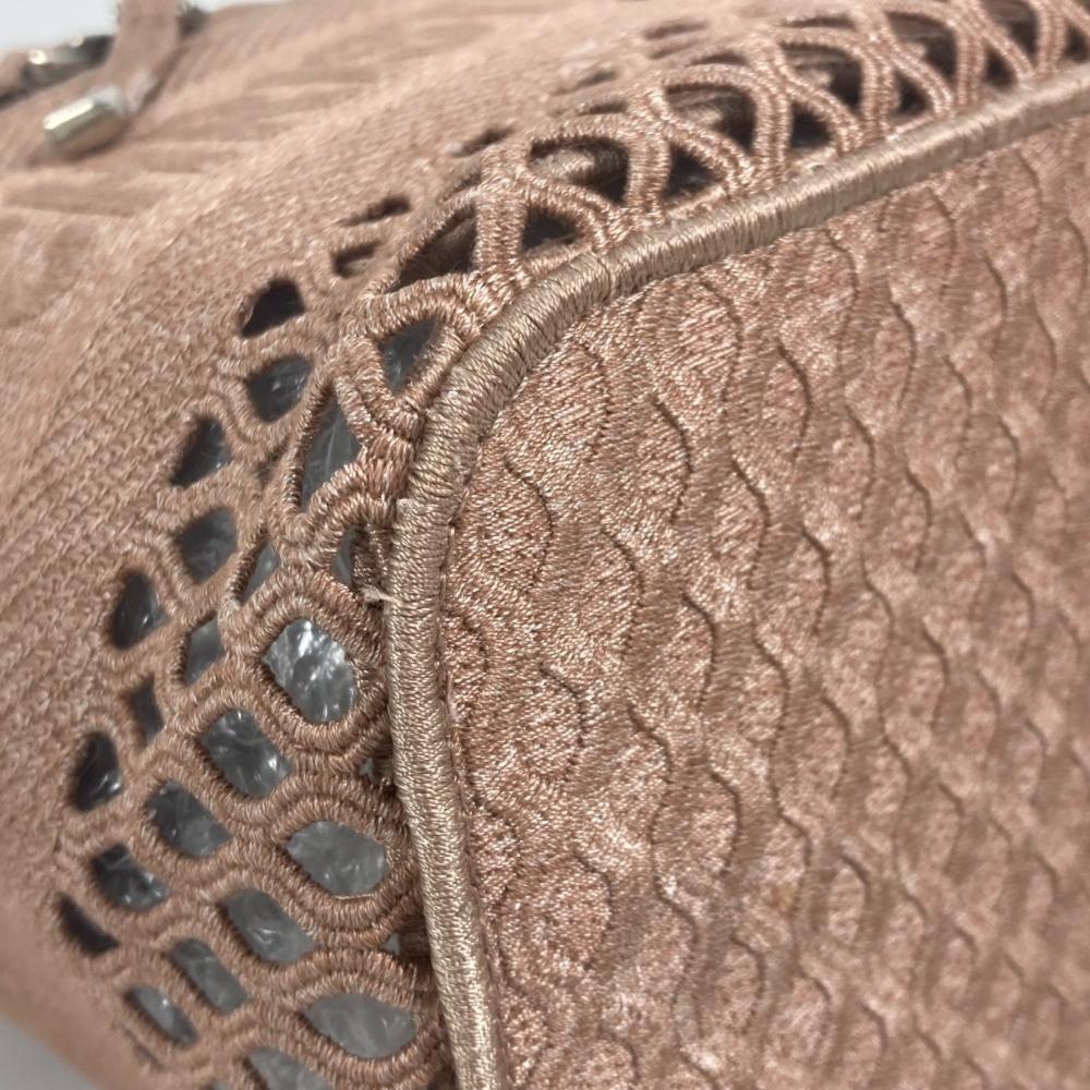 Pink Fabric Dior Saddle Bag