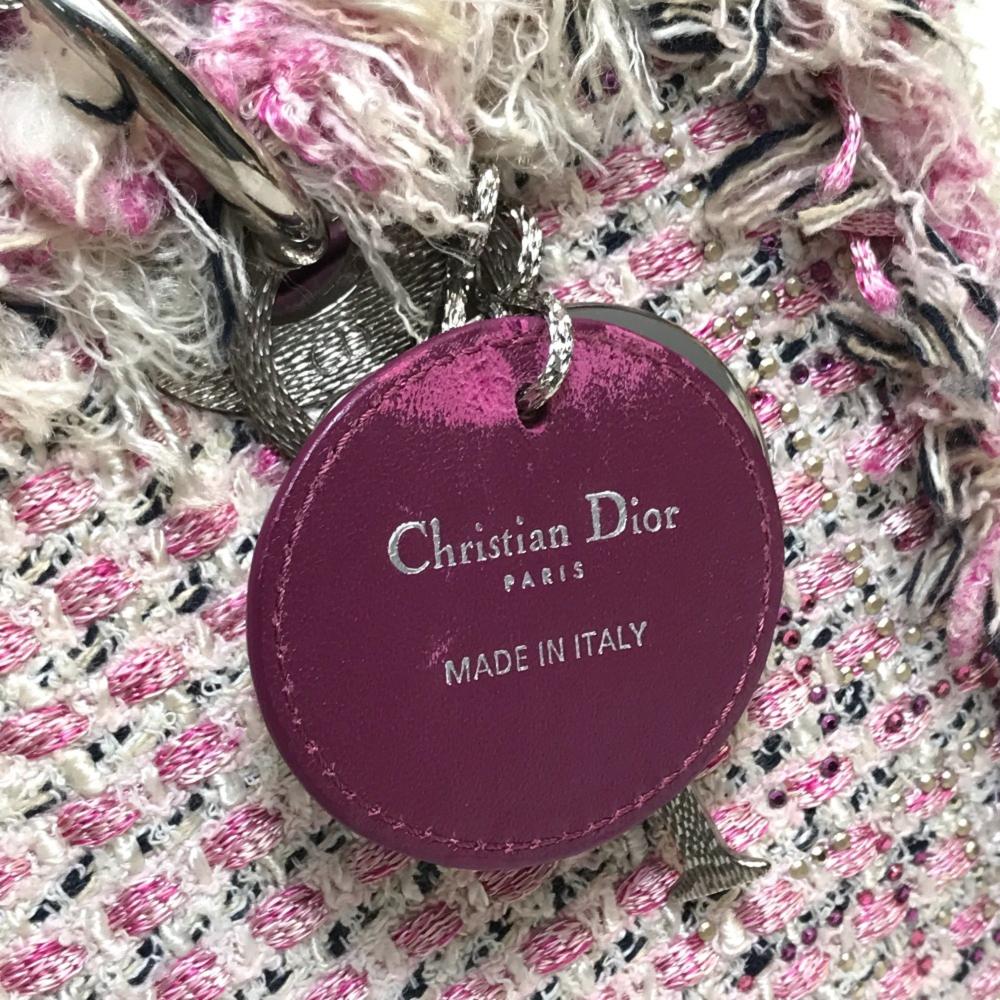 Pink Fabric Dior Travel Bag