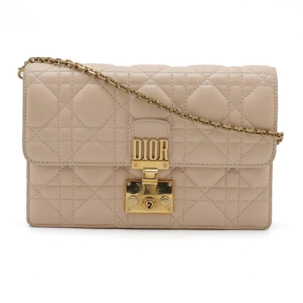 Pink Leather Dior Clutch
