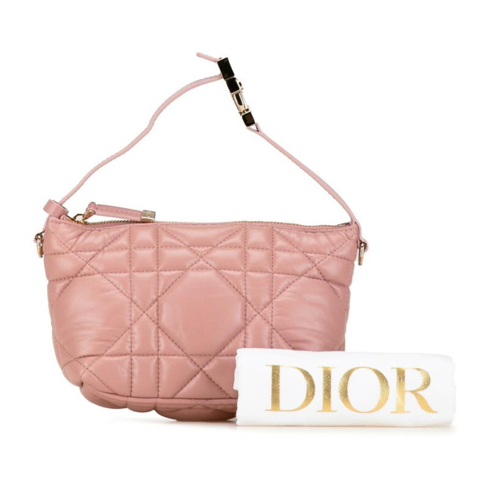 Pink Leather Dior Cosmetic Pouch