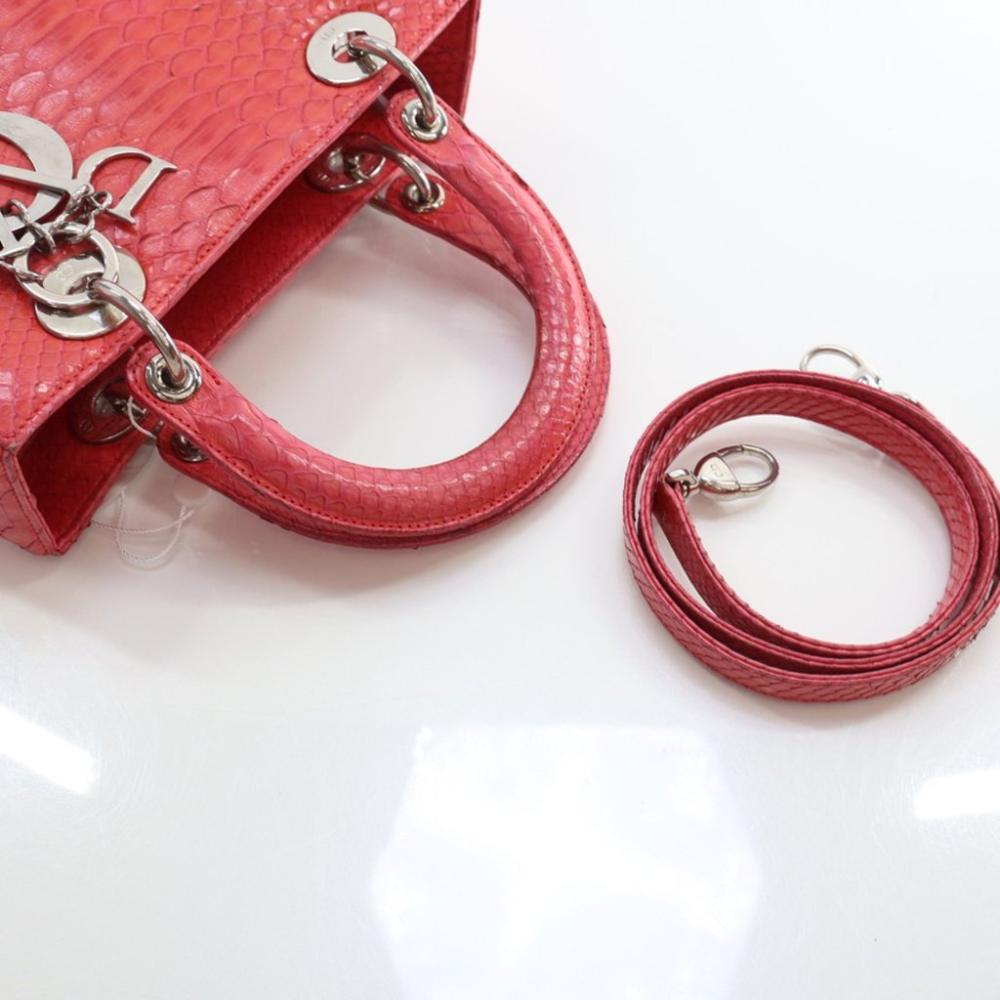 Pink Leather Dior Lady Dior