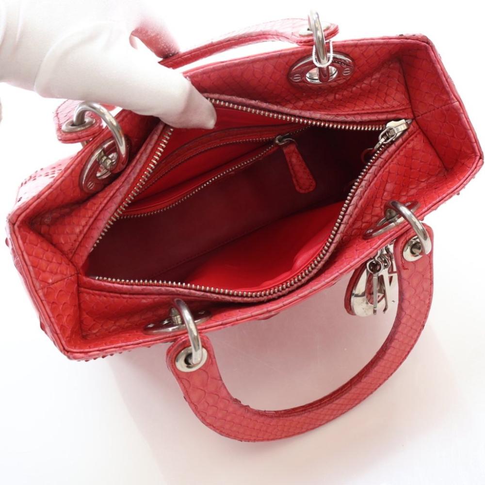 Pink Leather Dior Lady Dior