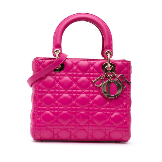 Pink Leather Dior Lady Dior